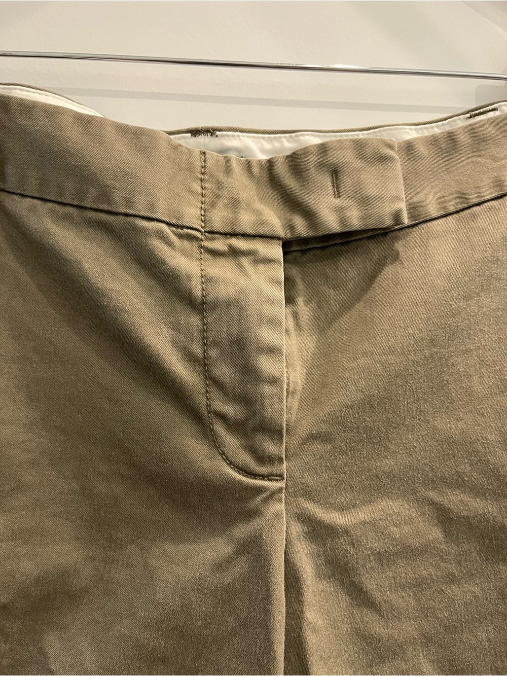J. Crew City Fit Bermuda Shorts, Size 8, Olive Khaki - Picture 2 of 9